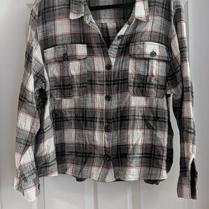 Green & Brown Corp Plaid Button Down